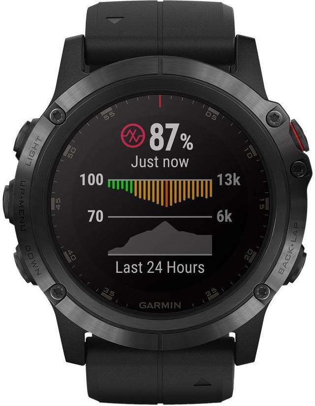 Garmin Fenix 5X Plus GPS Smartwatch Fiber-reinforced Polymer 51mm in Black in Acceptable condition