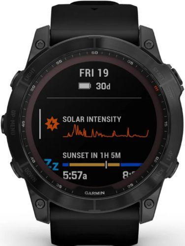 Garmin Fenix 7X Smartwatch Sapphire Solar Edition (Polymer) 51mm in Black DLC Titanium in Good condition