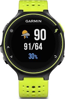 Garmin Forerunner 230 Smartwatch - 31.1mm - Black/Yellow Glass Case with Yellow Force Silicone Silicone Strap