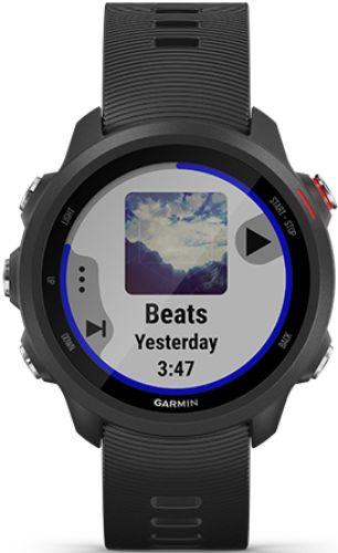 Garmin  Forerunner 245 Smartwatch - 4GB - Black-Music Edition (Polymer)-Silicone Band-Black - 30mm - Black - Non Music Edition (Polymer) - Black - Silicone Band - Silicone - Excellent