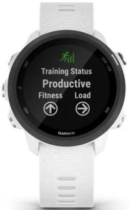 Garmin Forerunner 245 Smartwatch - 4GB - 30mm - White Music Edition (Polymer) Case with White Silicone Silicone Band