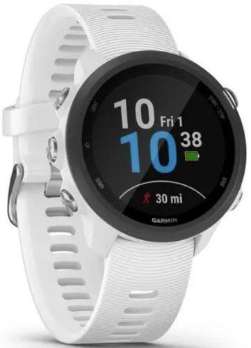 Garmin Forerunner 245 Smartwatch - 4GB - 30mm - White Music Edition (Polymer) Case with White Silicone Silicone Band
