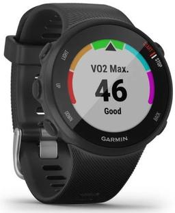Garmin Forerunner 45S Smartwatch - 39mm - Black Fiber-Reinforced Polymer Case with Black Silicone Silicone Strap