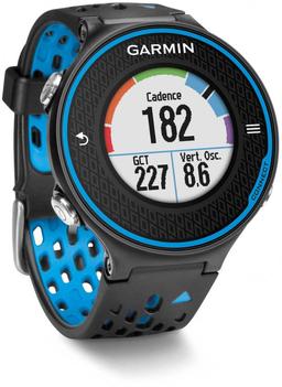 Garmin Forerunner 620 GPS Smartwatch - 25.4mm - Black/Blue Polymer Case with Black/Blue Silicone Silicone Band
