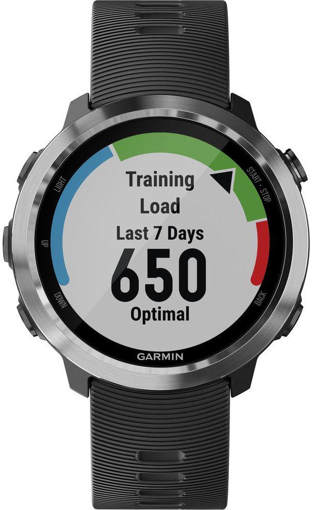 Garmin  Forerunner 645 GPS Smartwatch - 30.4mm - Silver - Music Edition (Stainless Steel) - Black - Silicone Band - Silicone - Excellent