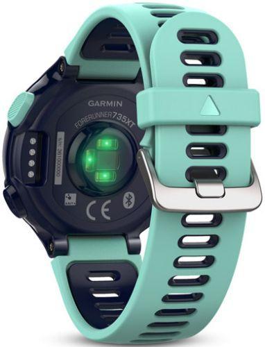 Garmin Forerunner 735XT Smartwatch - 31.1mm - Black Fiber-reinforced Polymer Case with Black Silicone Silicone Strap