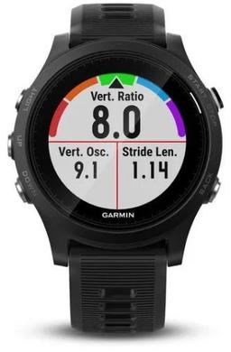 Garmin Forerunner 935 Smartwatch - 30.4mm - Black Fiber-reinforce Polymer Case with Black Silicone Silicone Strap