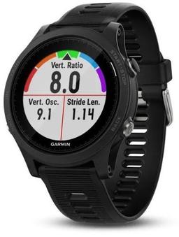 Garmin Forerunner 935 Smartwatch - 30.4mm - Black Fiber-reinforce Polymer Case with Black Silicone Silicone Strap
