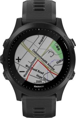 Garmin Forerunner 945 Smartwatch (Bluetooth) - 16GB - 30mm - Black Polymer Case with Black Silicone Silicone Band