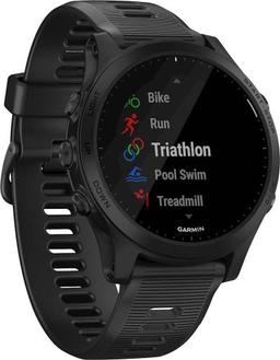 Garmin Forerunner 945 Smartwatch (Bluetooth) - 16GB - 30mm - Black Polymer Case with Black Silicone Silicone Band