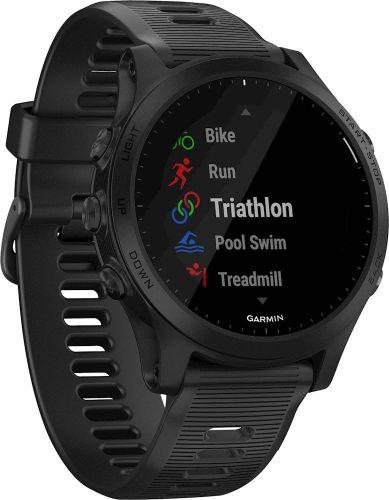 Garmin Forerunner 945 Smartwatch (Bluetooth) - 16GB - 30mm - Black Polymer Case with Black Silicone Silicone Band