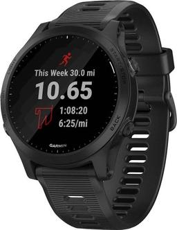 Garmin Forerunner 945 Smartwatch (Bluetooth) - 16GB - 30mm - Black Polymer Case with Black Silicone Silicone Band