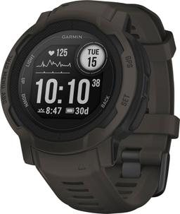 Garmin Instinct 2 Smartwatch - 50mm - Graphite Fiber-reinforced Polymer Case with Graphite Silicone Silicone Strap