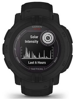 Garmin Instinct 2 Solar Smartwatch - 50mm - Black Tactical Edition (Polymer) Case with Black Silicone Sport Band