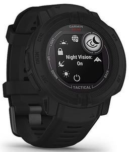 Garmin Instinct 2 Solar Smartwatch - 50mm - Black Tactical Edition (Polymer) Case with Black Silicone Sport Band