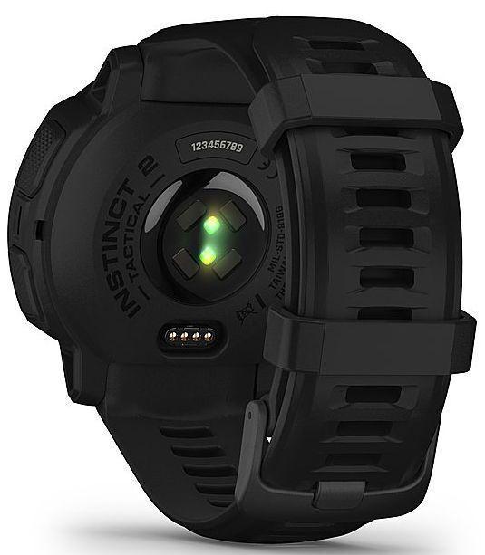 Garmin Instinct 2 Solar Smartwatch - 50mm - Black Tactical Edition (Polymer) Case with Black Silicone Sport Band