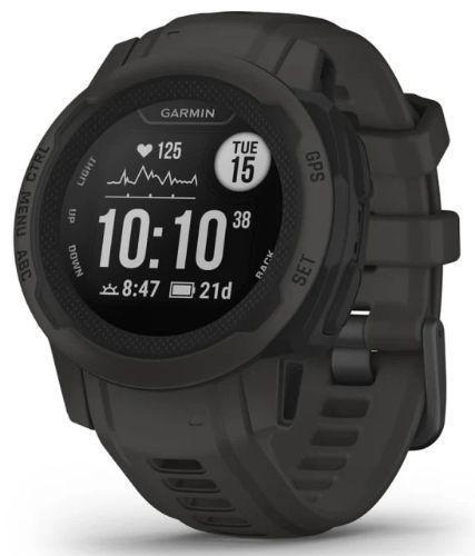 Garmin Instinct 2S Smartwatch - 40MM - Graphite Fiber-reinforced Polymer Case with Graphite Silicone Silicone Strap