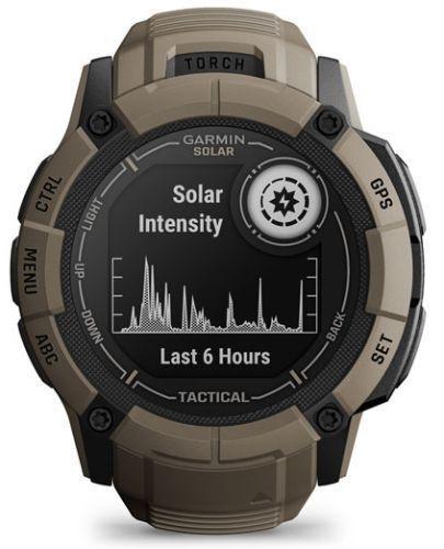 Garmin Instinct 2X Solar Smartwatch - 64MB - 50mm - Coyote Tan-Tactical Fiber-reinforced polymer Case with Coyote Tan Silicone Silicone Band