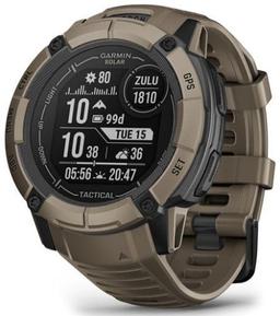 Garmin Instinct 2X Solar Smartwatch - 64MB - 50mm - Coyote Tan-Tactical Fiber-reinforced polymer Case with Coyote Tan Silicone Silicone Band