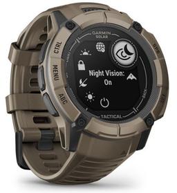 Garmin Instinct 2X Solar Smartwatch - 64MB - 50mm - Coyote Tan-Tactical Fiber-reinforced polymer Case with Coyote Tan Silicone Silicone Band