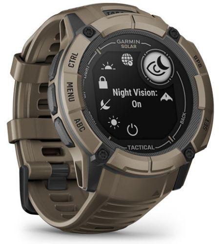 Garmin Instinct 2X Solar Smartwatch - 64MB - 50mm - Coyote Tan-Tactical Fiber-reinforced polymer Case with Coyote Tan Silicone Silicone Band