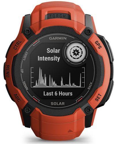 Garmin  Instinct 2X Solar Smartwatch - 64MB - 50mm - Flame Red - Fiber-reinforced polymer - Flame Red - Silicone Band - Silicone - Excellent