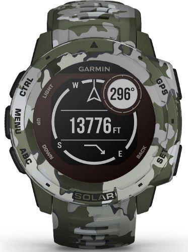 Garmin Instinct Solar Smartwatch Fiber-reinforced Polymer 45mm in Lichen Camo in Acceptable condition