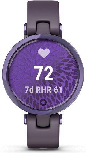 Garmin  Lily Sport Smartwatch - Midnight Orchid - Fiber-reinforced Polymer - Deep Orchid - Silicone Strap - Silicone - Acceptable