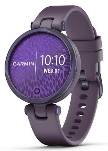 Garmin Lily Sport Smartwatch - Midnight Orchid Fiber-reinforced Polymer Case with Deep Orchid Silicone Silicone Strap