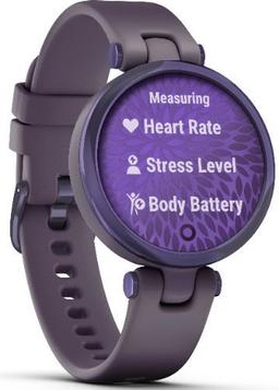 Garmin Lily Sport Smartwatch - Midnight Orchid Fiber-reinforced Polymer Case with Deep Orchid Silicone Silicone Strap