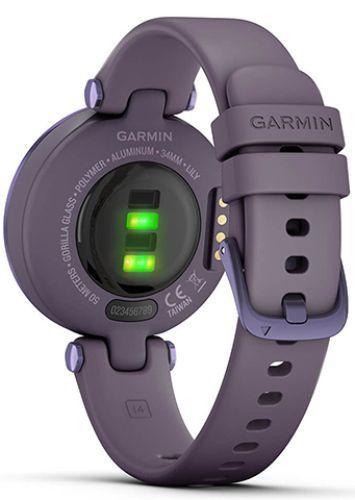 Garmin Lily Sport Smartwatch - Midnight Orchid Fiber-reinforced Polymer Case with Deep Orchid Silicone Silicone Strap