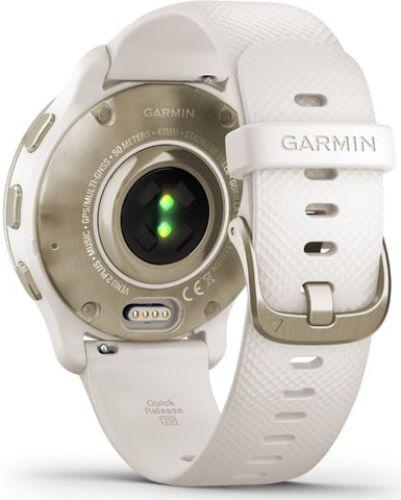Garmin Venu 2 Plus Smartwatch - 33mm - Cream Gold Fiber-reinforced Polymer Case with Ivory Silicone Silicone Strap