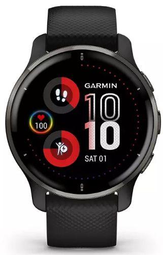 Garmin Venu 2 Plus Smartwatch Fiber-reinforced Polymer 33mm in Slate Black in Acceptable condition