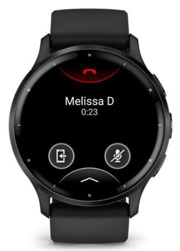 Garmin  Venu 3 Smartwatch - 8GB - 45mm - Slate - Fiber-reinforced Polymer - Black - Quick Release Band - Silicone - Excellent