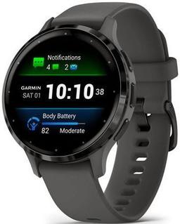 Garmin Venu 3S Smartwatch - 41MM - Pebble Gray Polymer Case with Slate Gray Silicone Band Silicone