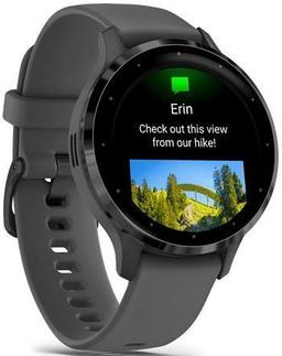 Garmin Venu 3S Smartwatch - 41MM - Pebble Gray Polymer Case with Slate Gray Silicone Band Silicone