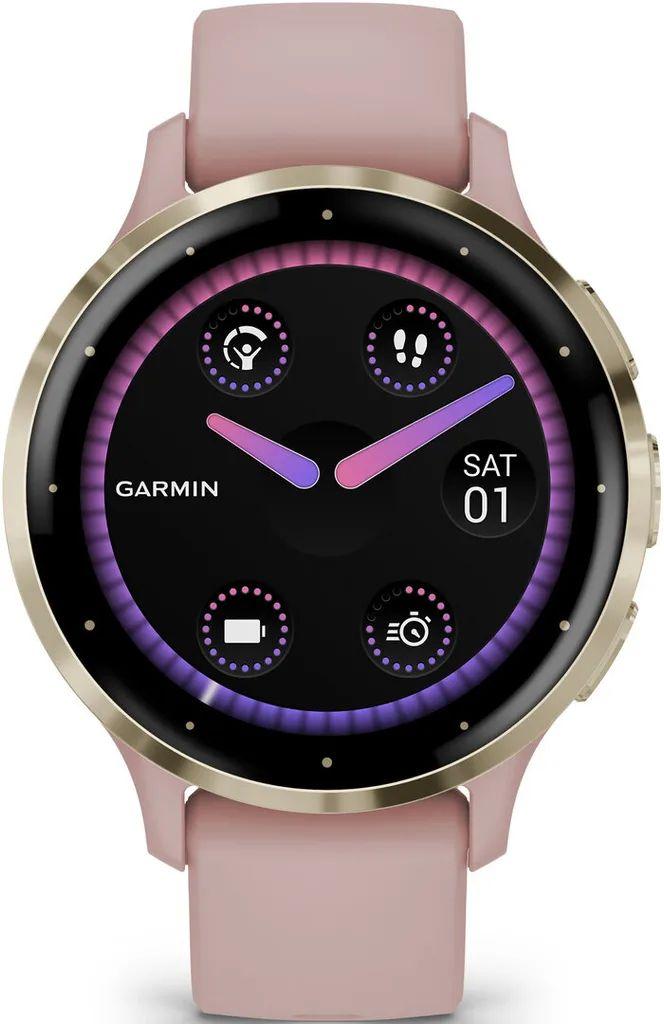Garmin  Venu 3S Smartwatch - 41MM - Soft Gold - Polymer - Dust Rose - Silicone - Silicone Band - Premium