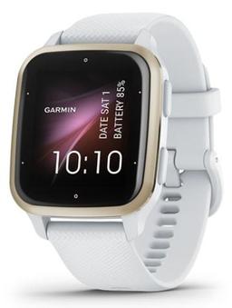 Garmin Venu Sq 2 Smartwatch - Cream Gold Fiber-reinforced polymer Case with White Silicone Silicone Band