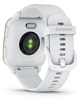 Garmin Venu Sq 2 Smartwatch - Cream Gold Fiber-reinforced polymer Case with White Silicone Silicone Band
