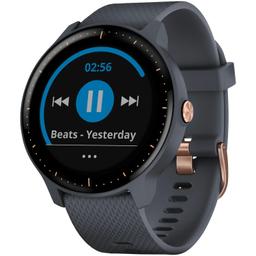 Garmin Vivoactive 3 Music Smartwatch - Granite Blue Polymer Case with Granite Blue Silicone Band Silicone