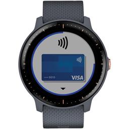Garmin Vivoactive 3 Music Smartwatch - Granite Blue Polymer Case with Granite Blue Silicone Band Silicone