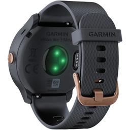 Garmin Vivoactive 3 Music Smartwatch - Granite Blue Polymer Case with Granite Blue Silicone Band Silicone