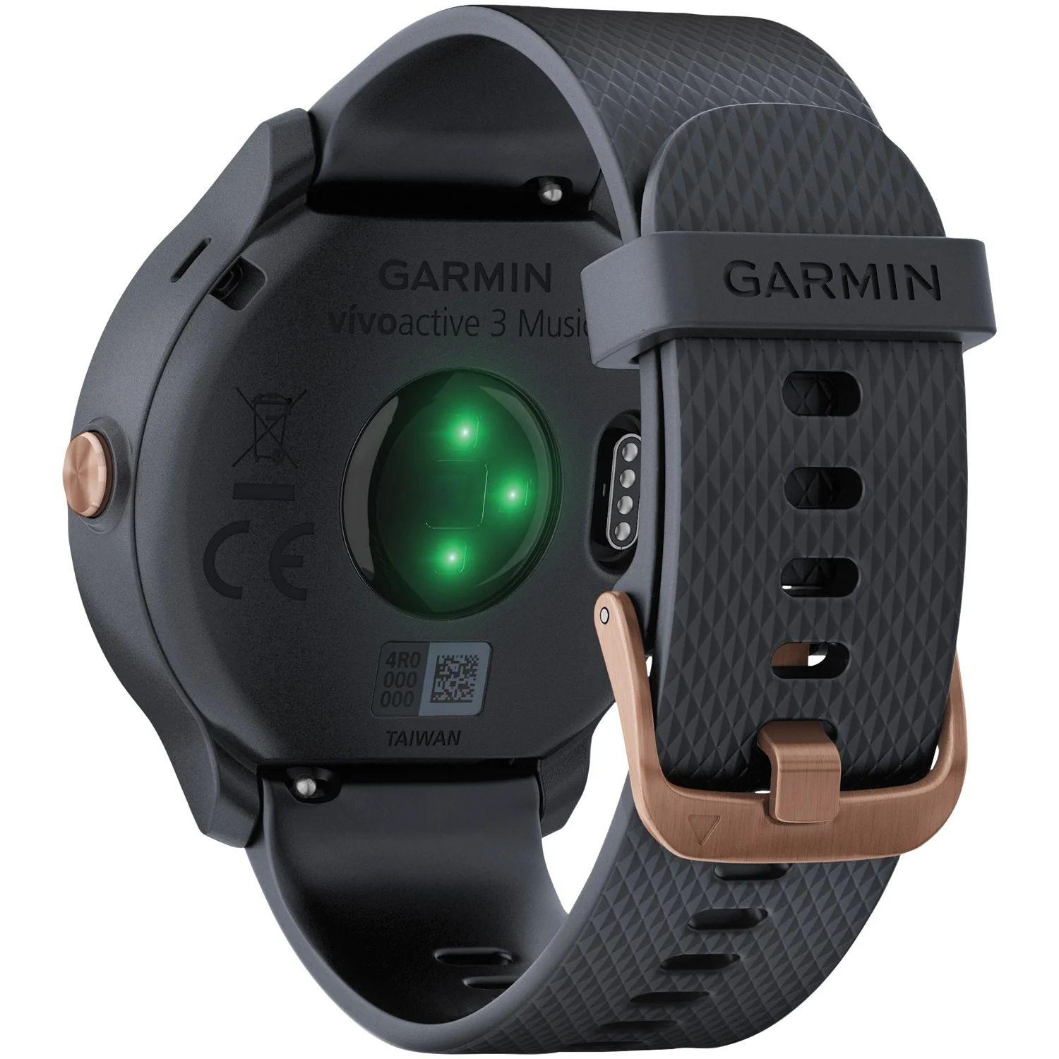 Garmin Vivoactive 3 Music Smartwatch - Granite Blue Polymer Case with Granite Blue Silicone Band Silicone