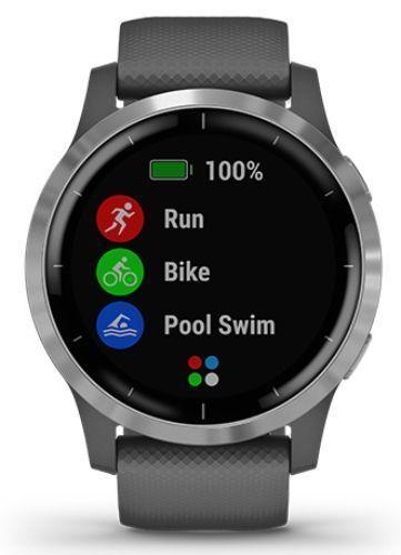 Garmin Vivoactive 4 Smartwatch Fiber-reinforced Polymer 45mm in Silver in Acceptable condition