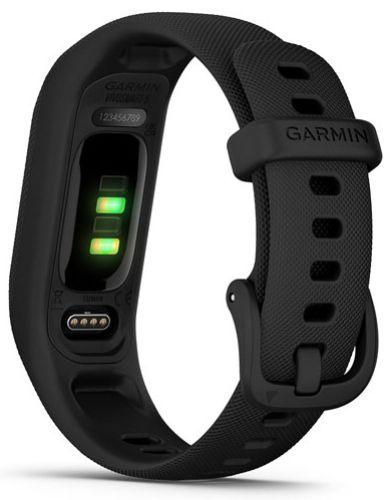 Garmin Vivosmart 5 Smartwatch - Black Polycarbonate Case with Black Silicone Strap - Large Size