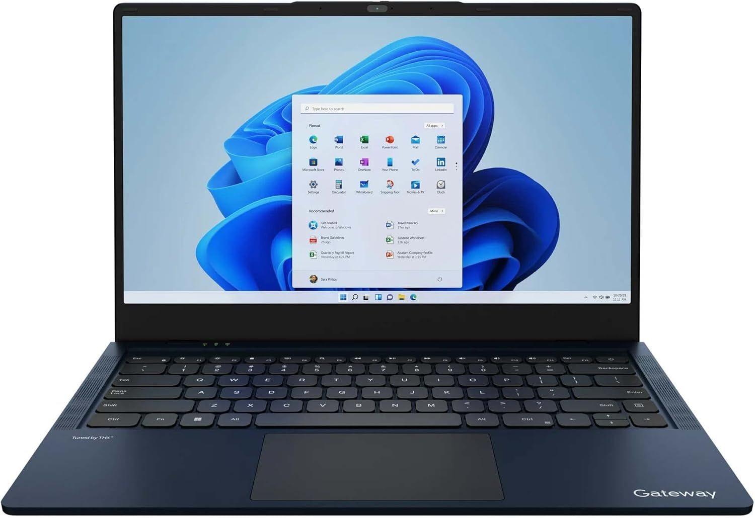 Gateway GWNC21524 Ultra Slim Notebook 15.6" - Intel Celeron N4020 1.1GHz - 128GB - Blue - 4GB RAM - 15.6 Inch - Premium