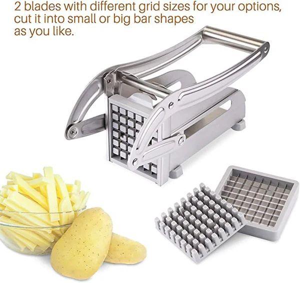 Generic 2-Blade French Fry Potato Cutter - Stainless Steel
