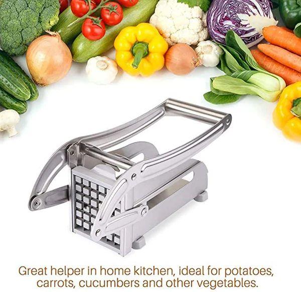 Generic 2-Blade French Fry Potato Cutter - Stainless Steel