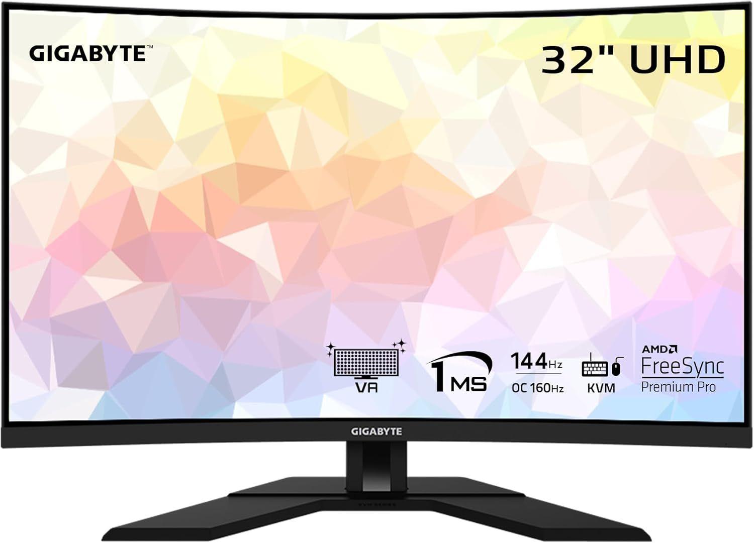 Gigabyte  M32UC 4K UHD Curved Gaming Monitor 32" - Black - 32 Inch - Excellent