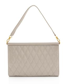 Givenchy Leather Gem Large Shoulder Bag - Leather - Beige